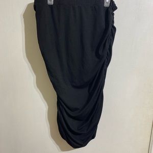 Crop tops w/ matching ruched midi skirt